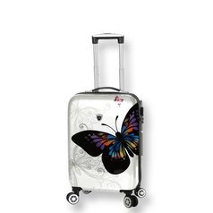Cestovní kufr Madisson Butterfly White 55 cm